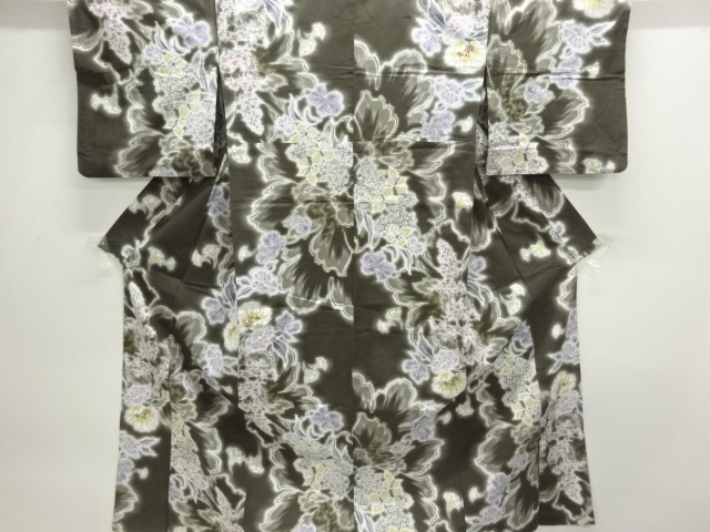 JAPANESE KIMONO / YUKATA / COTTON / FLOWER